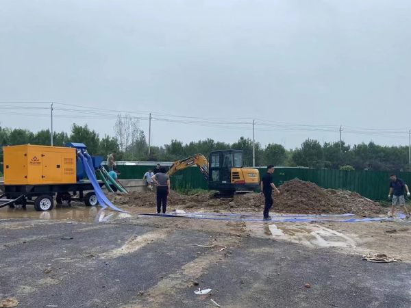 康沃控股原装高性能水泵机组助力菏泽东站排涝工作顺利完成！